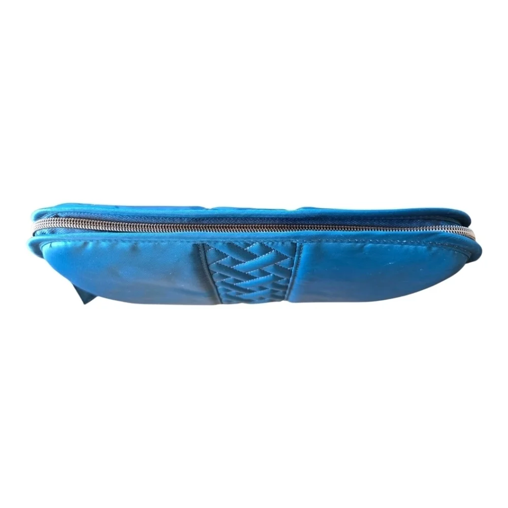 Lug Travel Lay Flat Teal Nylon Zip Around Cosmetic Toiletry Bag